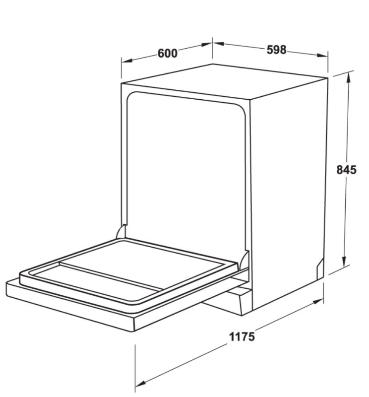 MÁY RỬA CHÉN ĐỘC LẬP HAFELE HDW F60EB